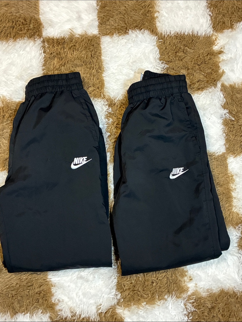 Nike Black Kids Sweatpants with White Logo